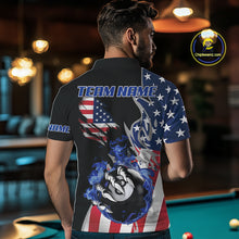 Load image into Gallery viewer, 8 Ball Pool Claw American Flag Billiard Shirt For Men Custom Patriotic Billiard Team Jersey|Black TDM6042