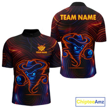 Load image into Gallery viewer, Funny Neon Tornado 8 Ball Billiard Shirt For Men Custom Pool Team Jersey Polo &amp; 1/4 Zip TDM5445