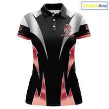 Load image into Gallery viewer, Personalized Crown Darts Shirt For Women Custom Darts Tournament Jersey Team Polo &amp; 1/4 Zip |Red TDM6315