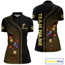 Load image into Gallery viewer, Funny DNA Wine Billiard Shirt For Women Custom Pool Team Shirts, Billiard Jersey Polo &amp; Zip |Yellow TDM5193