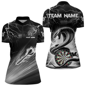 White And Black 3D Thunder Lightning Custom Cobra Snake Women Dart Shirt Jersey Best Dart Team Shirt TDM3721
