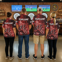 Load image into Gallery viewer, Red Grim Reaper Galaxy Dart Shirt For Men Custom Darts Jersey Pocket Option TDM6081