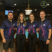 Load image into Gallery viewer, Personalized Billiard Cats Lightning 8 Ball Pool Shirt For Women, Billiard Team Jersey Polo &amp; 1/4 Zip TDM6344