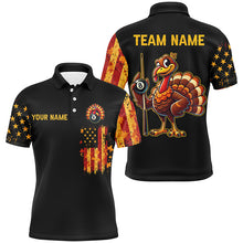 Load image into Gallery viewer, Funny Turkey Autumn US Flag Men Darts Shirts Custom Patriotic Thanksgiving Shirts For Darts Lover TDM2754