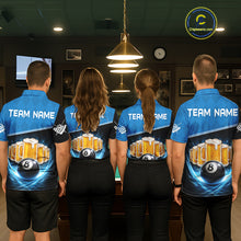 Load image into Gallery viewer, Black And Blue Funny Beer 8 Ball Billiard Jersey For Men Custom Pool Team Shirt Polo &amp; 1/4 Zip TDM5942