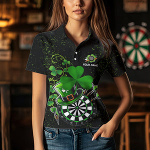 Luckiest Shamrock Grunge Dart Shirts For Women Custom Patrick Day Dart Jersey TDM3591
