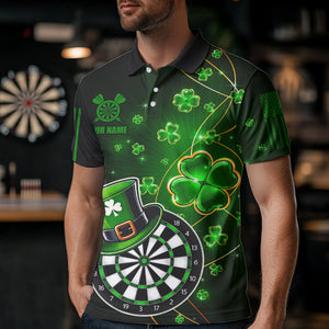 Green Glowing Shamrock Luckiest Dart Shirts For Women Custom St Patrick Day Dart Jerseys Outfit TDM3592