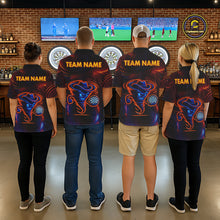 Load image into Gallery viewer, Funny Neon Tornado Darts Polo &amp; Quarter Zip For Men Custom Darts Team Jersey, Darts Outfit TDM5505