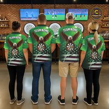 Load image into Gallery viewer, Green Lightning American Flag Eagle Dart Shirt With Pocket Option For Women TDM6552