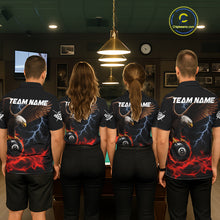 Load image into Gallery viewer, Red Flaming Eagle 8 Ball Pool Billiard Shirts For Women Custom Billiard Team Jersey Polo &amp; 1/4 Zip TDM6560