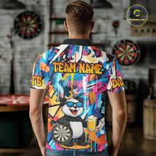 Load image into Gallery viewer, Funny Panda Colorful Graffiti Darts Shirt For Men Custom Darts Team Jersey Polo &amp; 1/4 Zip TDM6394
