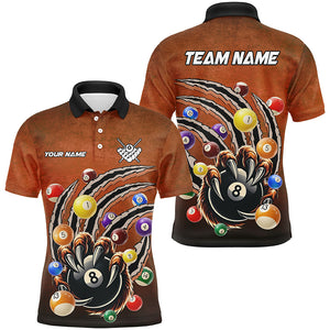 Personalized Funny Billiard Claws 3D Printed Men Billiard Shirts Custom Billiard Balls Team Jerseys TDM1908