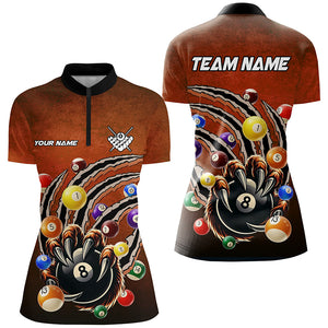 Personalized Funny Billiard Claws 3D Printed Women Billiard Shirts Custom Billiard Balls Team Jerseys TDM1908