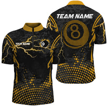 Load image into Gallery viewer, Personalized Yellow 8 Ball Point Billiard Men Jerseys Shirts Best Custom Billiards Apparel Clothing TDM1912