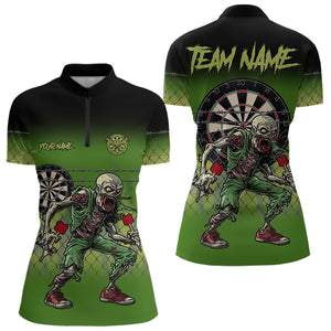 Funny Zombie Dart Shirt With Pocket Option For Women Custom Dart Team Jerseys TDM3805