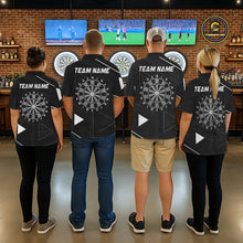 Load image into Gallery viewer, Personalized Black And White Geometric Darts Shirts For Men, Custom Darts Team Jersey Polo &amp; 1/4 Zip TDM6632