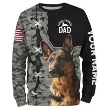 Load image into Gallery viewer, Customized German Shepherd Dog Camouflage All Over Print Shirts For Dog Dad, Gifts For The Dog Owner TDM0043