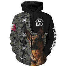 Load image into Gallery viewer, Customized German Shepherd Dog Camouflage All Over Print Shirts For Dog Dad, Gifts For The Dog Owner TDM0043