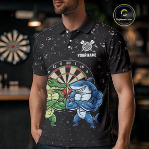 Personalized Funny Shark And Alligator Darts Shirt For Women Custom Darts Team Jersey, Darts Gifts TDM4900