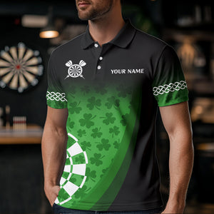 Patrick Shamrock Dart Shirt With Pocket Option For Men Custom Dart Jersey TDM3517