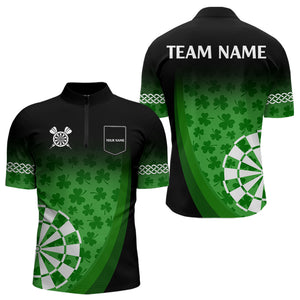 Patrick Shamrock Dart Shirt With Pocket Option For Men Custom Dart Jersey TDM3517