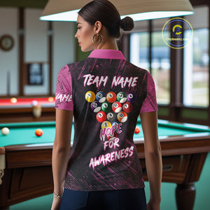 Shoot For Change Breast Cancer Awareness Billiard Shirt For Women Custom Pink Ribbon Billiard Jersey TDM4468