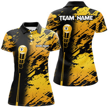Load image into Gallery viewer, Personalized Billiard Tournament Jerseys Shirt For Women, Best 9 Ball Billiard Shirt For Team |Yellow TDM1945