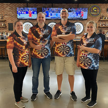 Load image into Gallery viewer, Personalized Eagle Water Fire Darts Shirt For Men, Lightning Darts Jersey Team Polo &amp; 1/4 Zip TDM6019
