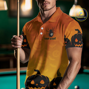 Personalized Funny Spider 8 Ball Pool Billiard Shirt For Men Custom Halloween Billiard Team Jersey TDM4511