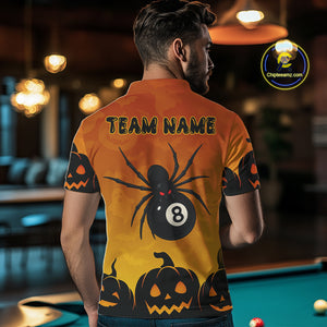 Personalized Funny Spider 8 Ball Pool Billiard Shirt For Men Custom Halloween Billiard Team Jersey TDM4511