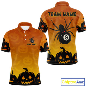 Personalized Funny Spider 8 Ball Pool Billiard Shirt For Men Custom Halloween Billiard Team Jersey TDM4511
