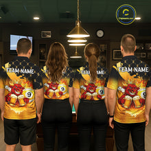 Load image into Gallery viewer, Funny Bull And Beer 8 Ball 9 Ball Billiard Shirt For Women Custom Billiard Team Jersey Polo, 1/4 Zip TDM5646