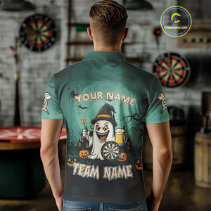 Only Just Here For The Darts Custom Halloween Darts Shirt For Men, Funny Ghostly Darts Team Jersey TDM4951