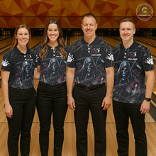 Load image into Gallery viewer, Grim Reaper And Roses Custom Bowling Shirt For Men, Bowling Team Jersey Polo &amp; Quarter Zip TDM6272