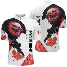 Load image into Gallery viewer, Personalized Eagle Canada Flag Billiard Player Shirts For Men Custom Patriotic Billiard Jerseys TDM1965