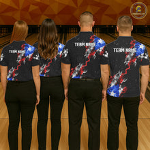 Load image into Gallery viewer, Personalize Puerto Rico Flag Smoke Bowling Shirt For Men Custom Patriotic Bowling Team Jersey TDM6022