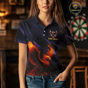 Personalized Phoenix Dartboard 3D Dart Shirts For Women Custom Darts Jerseys Polo & Quarter Zip TDM4164