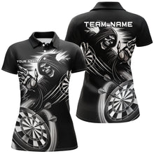 Load image into Gallery viewer, Personalized Black White Grim Reaper Dart Shirts For Women Custom  Dart Jerseys Team Uniform TDM2961