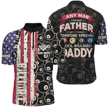 Load image into Gallery viewer, Retro American Flag Patriotic Billiard Shirts For Men Custom Pool Billiard Father's Day Shirts Gift TDM1604