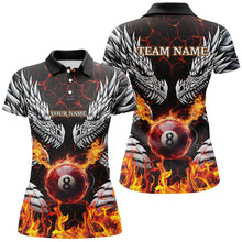Load image into Gallery viewer, Personalized Dragon Fire Flame 8 Ball Pool Women Billiard Shirts Team League Billiard Jerseys TDM3230