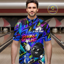 Load image into Gallery viewer, Funny Colorful Graffiti Pattern Bowling Shirts For Men Custom Bowling Team Jersey Polo &amp; 1/4 Zip TDM6528