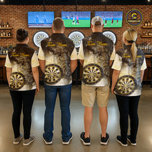 Load image into Gallery viewer, Yellow Black Smoke Dart Shirt With Pocket Option For Men Custom Dart Jerseys TDM5764