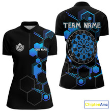Load image into Gallery viewer, Orange Sport Style Dart Arrows Dart Polo &amp; 1/4 Zip Shirts For Women, Dart Jerseys NYN0059
