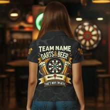 Load image into Gallery viewer, Darts And Beer That's Why I'm Here Custom Grim Reaper Women Darts Shirts, Drinking Dart Jerseys TDM3461