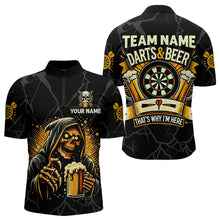 Load image into Gallery viewer, Darts And Beer That's Why I'm Here Custom Grim Reaper Men Darts Shirts, Drinking Dart Jerseys TDM3461