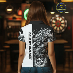 Custom Dragon Dart Shirts For Women, Personalized 3D Dart League Uniform Best Dart Jerseys |White TDM4239
