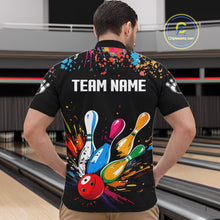 Load image into Gallery viewer, Funny Colorful Bowling Shirts For Men Custom Bowling Team Jersey Polo &amp; 1/4 Zip, Bowling Gifts TDM6590