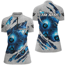 Load image into Gallery viewer, Personalized Blue 8 Ball Pool Pattern Custom Thunder Lightning Billiard Ball 8 Jerseys For Women TDM1899