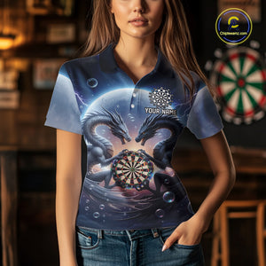 Personalized Dragon Darts Shirt For Women Custom Dragon Darts League Team Jersey Polo & 1/4 Zip TDM4876