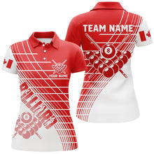 Load image into Gallery viewer, Personalized Patriotic Canada Flag Billiard Shirts For Women Custom Canada Billiard Team Jerseys TDM1696